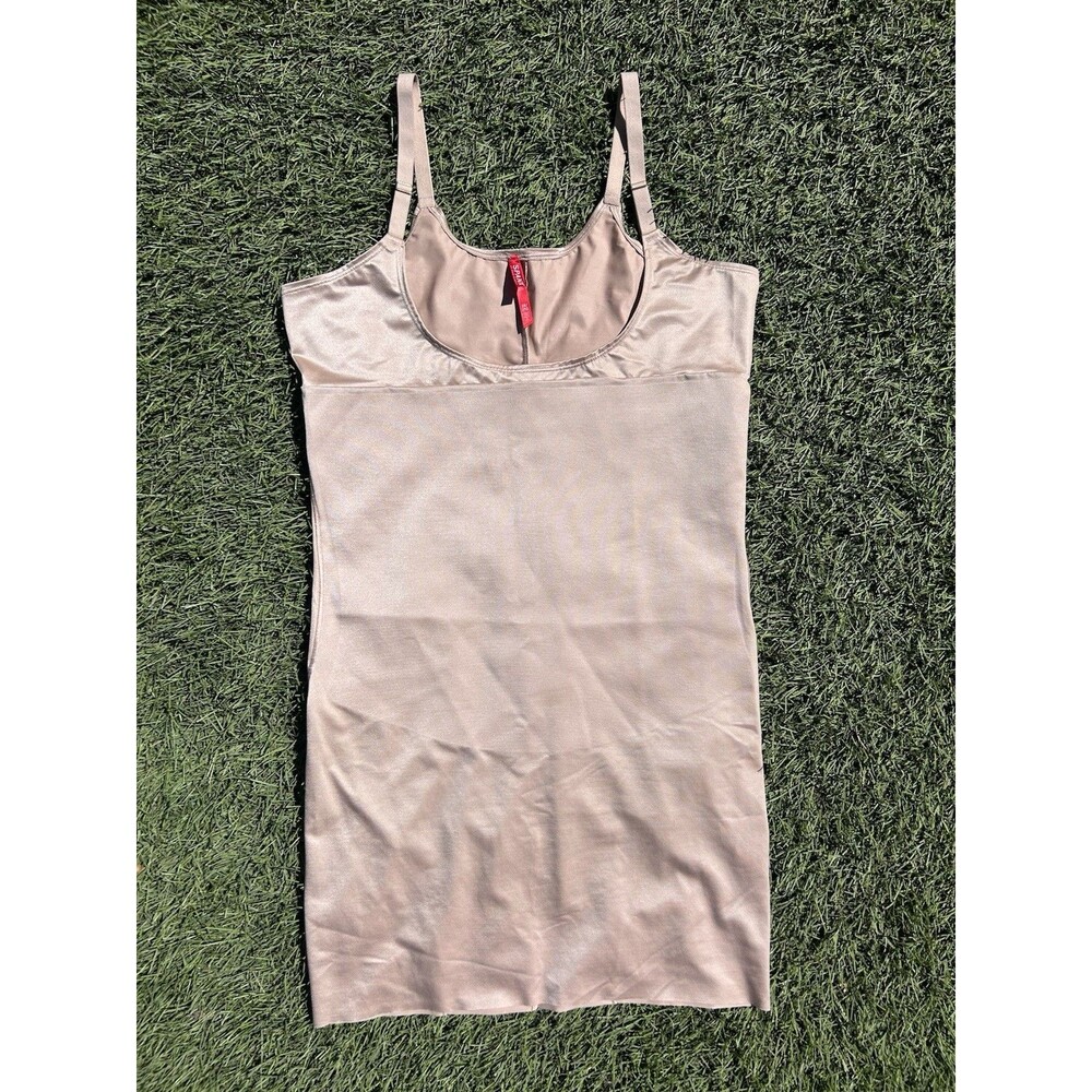SPANX SmartGrip Open Bust Full Slip Nude Shapewear 2XL 10178R Adjustable Straps